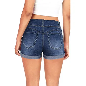 

Shorts Women's Short Low Waisted Washed Solid Short Mini Jeans Shorts Polyester Jean Shorts Women Summer