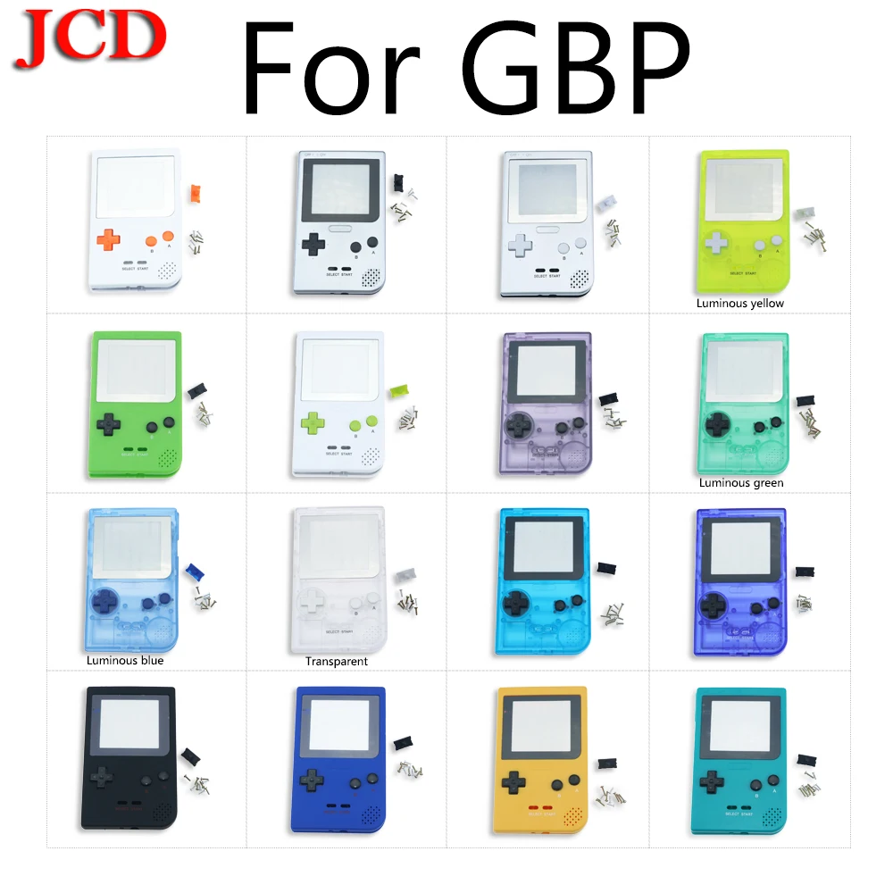 

JCD New Full Case Cover Housing Shell Replacement for Gameboy Pocket Game Console for GBP grey Shell Case with Buttons Kit