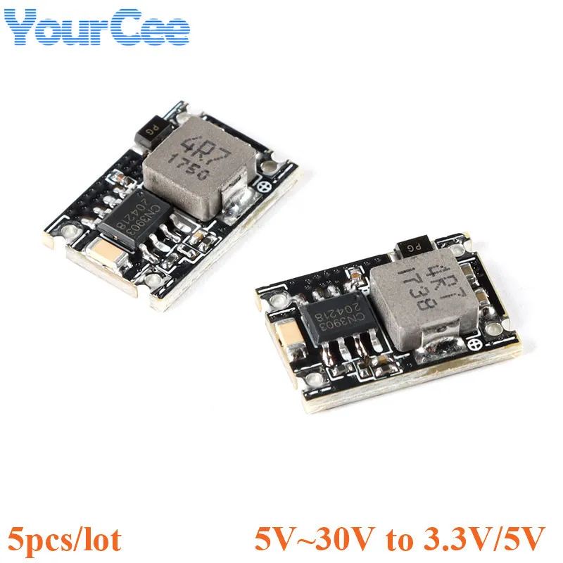 5Pcs 3A Mini Dc-Dc Buck Step Down Converter Board Module 5V-30V A 3.3V 5V Dc Dc Regolatore Di Tensione Pcb Board Power Module