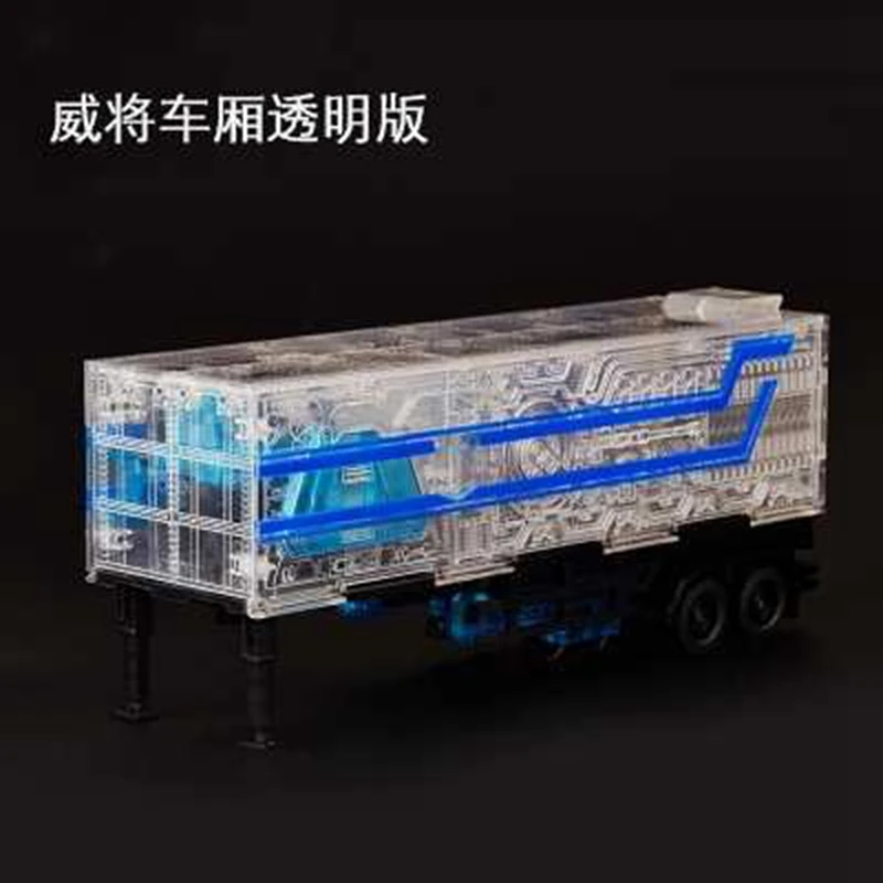 Wei jiang деформирует робот с плоской головкой Optimus темно-черный основной цвет прозрачный отсек универсальная версия фигурка