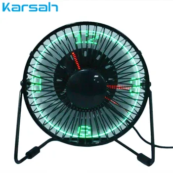 

6 Inch Mini USB Fan Temperature Time Two-In-One Led Display Fan Electrical Portable Desktop Cooling Fan For Home Office Bedroom