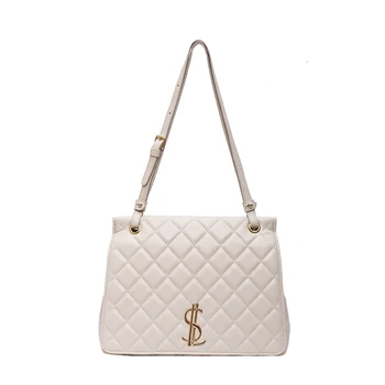 

Large Capacity Bag Women New Small Fragrance Messenger Bag Korean Version Ins Rhombus Microfiber Synthetic Leather Shoulder Bag