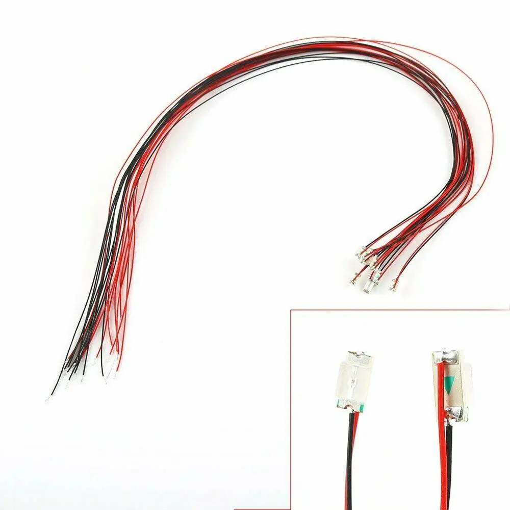 T1206WM 10 шт. предварительно припаянные микро Litz Проводные провода зеленый SMD Led 1206