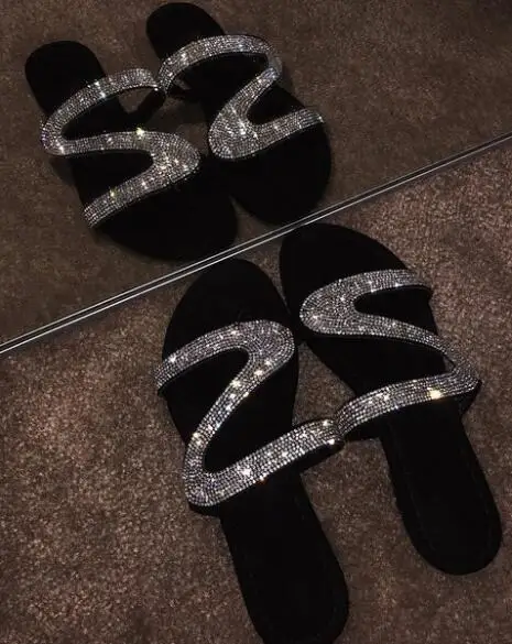Kopen 2019 Vrouwen Slippers Nieuwe Sandalen Vrouwen Heldere Diamant Casual Outdoor Reizen Slippers Strand Schoenen antislip Duurzaam Slippers