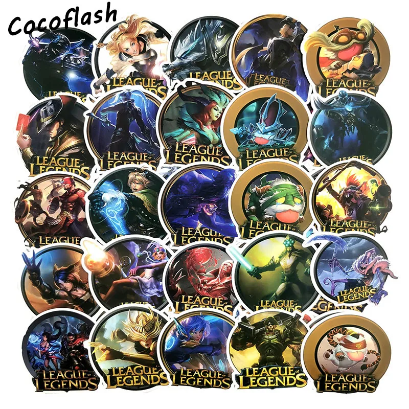 Hot 100Pcs/Set League Legends Graffiti Stickers For DIY Luggage Laptop Refrigerator Motorcycle Car DIY Toy Sticker For Kids