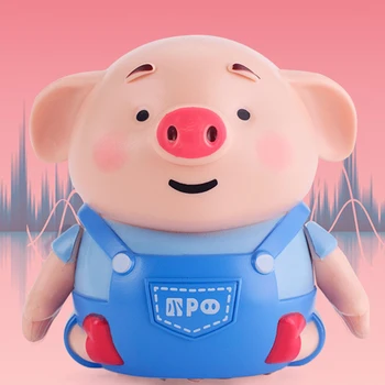 

Electric Kids Pen Cartoon Educational Toy Mini Children Imagination Light Music Cute Inductive Pig Gift Magic USB Charging