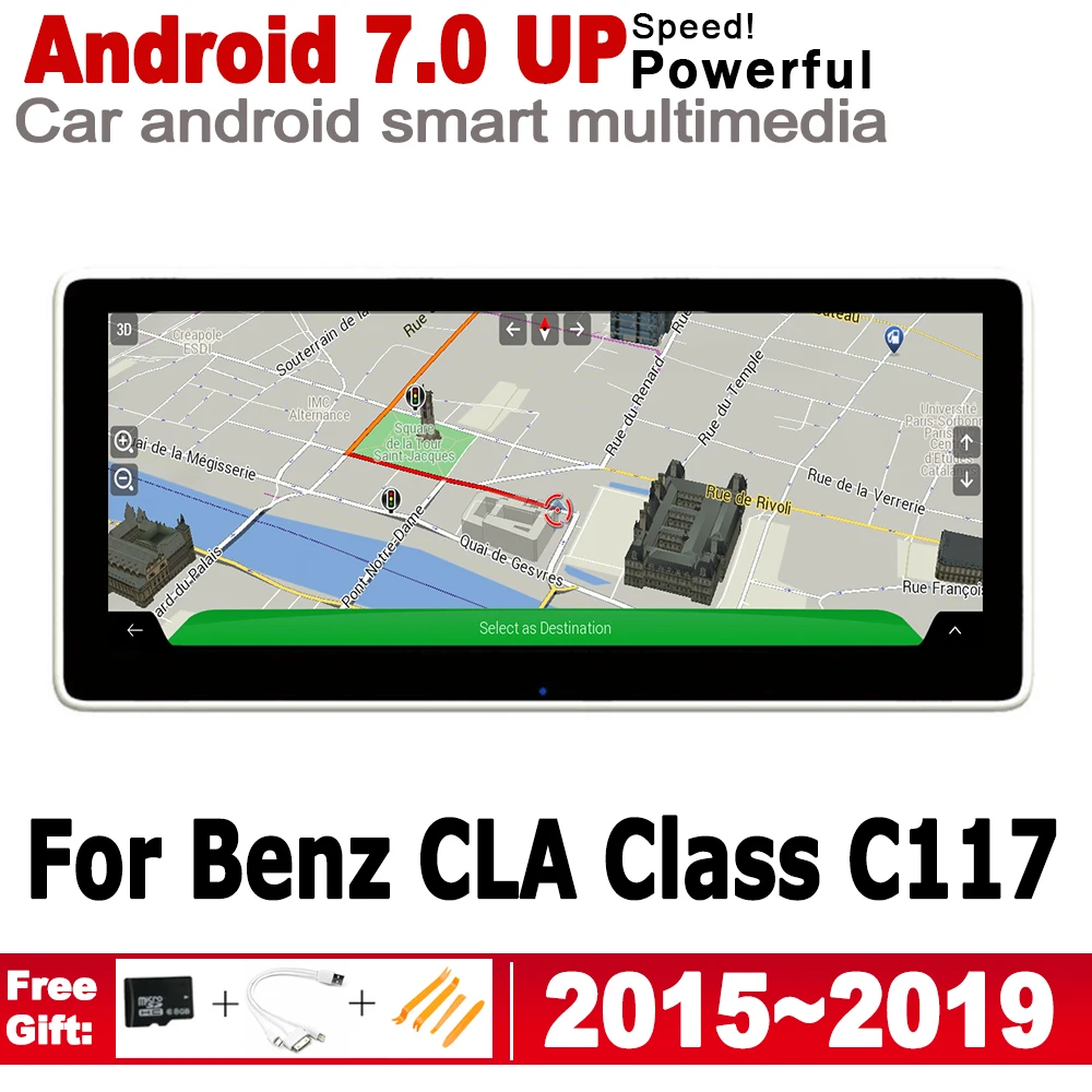 2G + 16G Android 7 0 автомобильный Радио GPS мультимедийный плеер для Mercedes Benz CLA Class C117 2015 ~