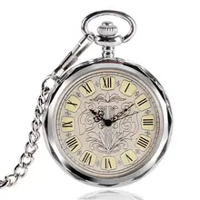 Aliexpress - Vintage Hand Winding Mechanical Pocket Watch Classic Open Face Clock Pendant Chain For Men Ladies Relogio De Bolso Gift