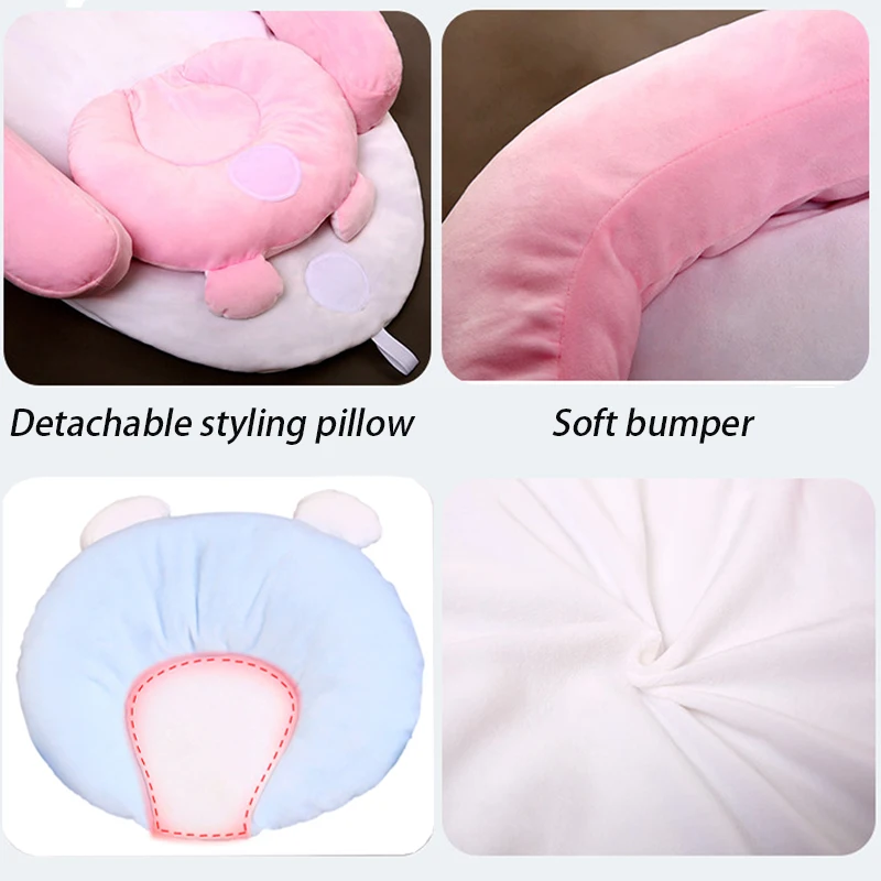 AAG Portable Baby Bed Crib Positioning Pillow Baby Nest Cot Cradle Newborn Sleeping Support Pad Mattress Infant Bed Bumper
