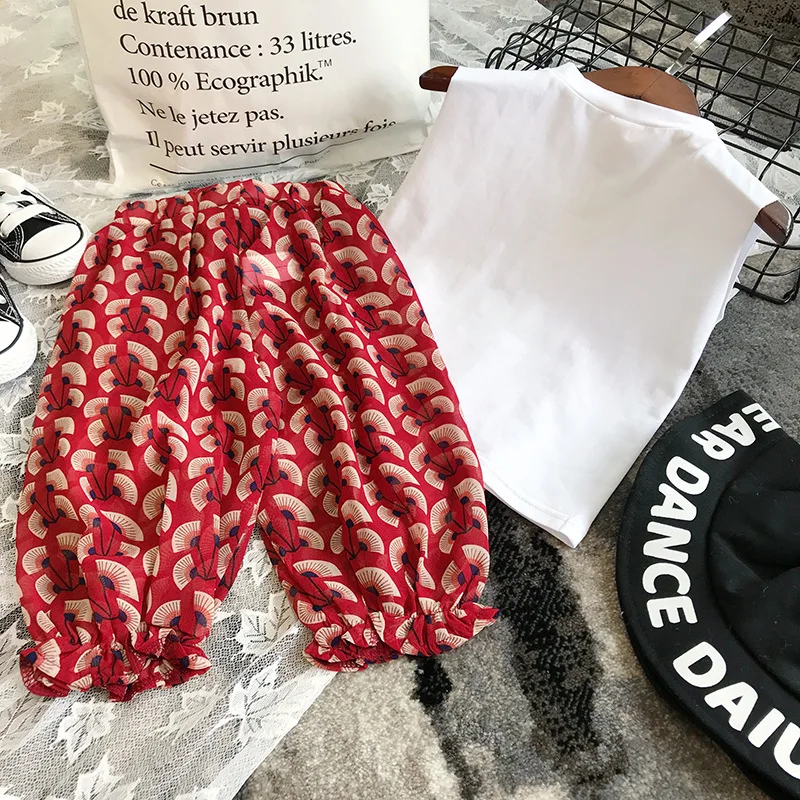 Terno dos Desenhos Colete + Flor Conjunto de Roupas Humor Urso Crianças Roupas Animados Arco Calças 2 Pçs 2020 Estilo Verão Moda Meninas Terno 5 Humor urso crianças roupas terno dos desenhos