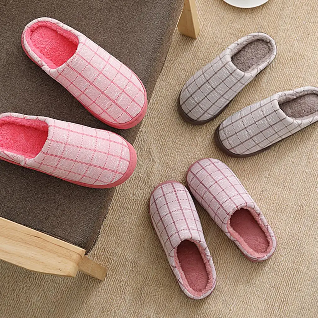 SAGACE Mens Slippers Indoor Slip-on Cotton Men Slippers Fur Slides Slippers Bottom Soft Indoor Shoes Comfortable Shoes 1128