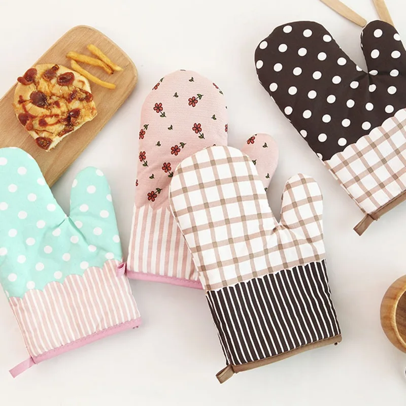 Oven Mitts Baking Anti-Hot Gloves Pad Microwave Insulation Mat Kitchen