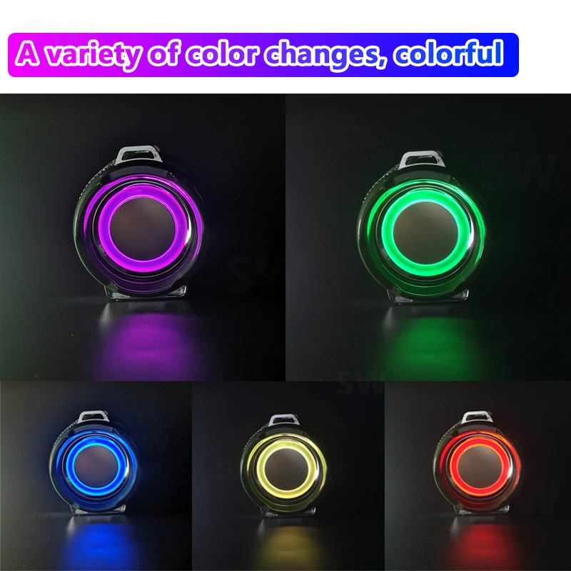US $24.49 Portable Bluetooth Speaker Outdoor Radio Audio Amplifier Waterproof Soundbar Column U Disk Wireless Subwoofer LED Light Soundbox