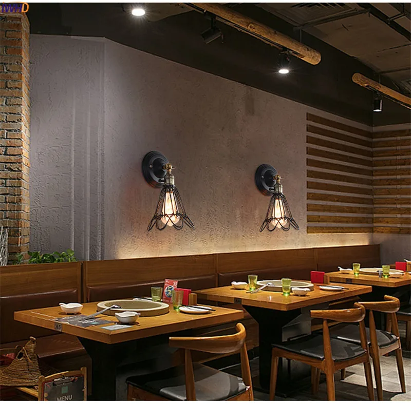 Vintage Loft Wall Lamps Iron Industrial Wall Lights Bedroom Bedside Light Wandlamp Fixtures For Home Decoration Restaurant Bar (16)