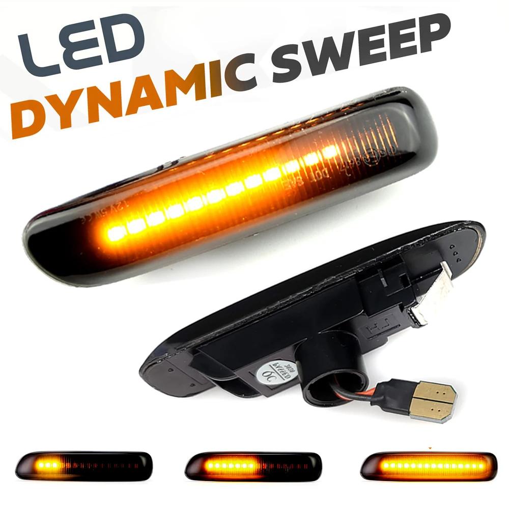 

2Pcs Sequential Flashing LED Turn Signal Side Marker Light For BMW 3 Series E46 Sedan Coupe Wagon Convertible 1997-2001