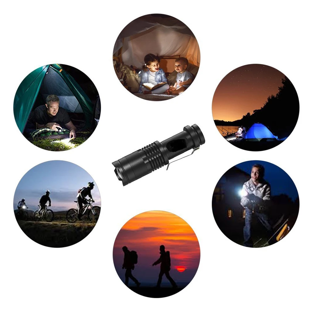 

Mini Flash Light Carrying On/Off Button Waterproof Accessory Emergency