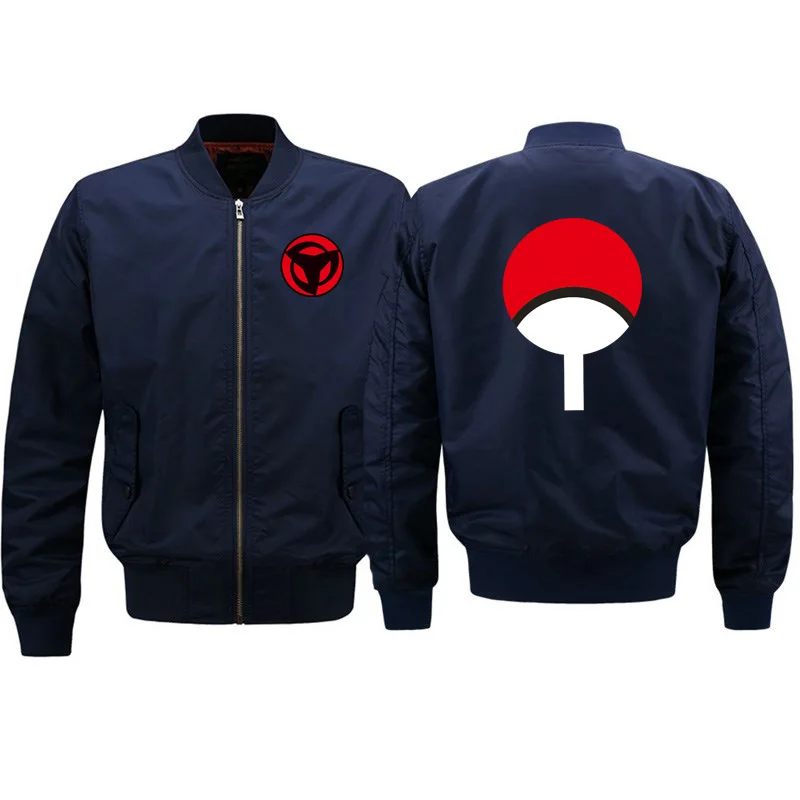 Navy blue-Z09 Новая модная куртка с Наруто Повседневное Dragon Ball куртки пальто Высокое качество военный мотоцикл Ma-1 Авиатор летчик Для мужчин куртка - Цвет: Navy blue-Z09