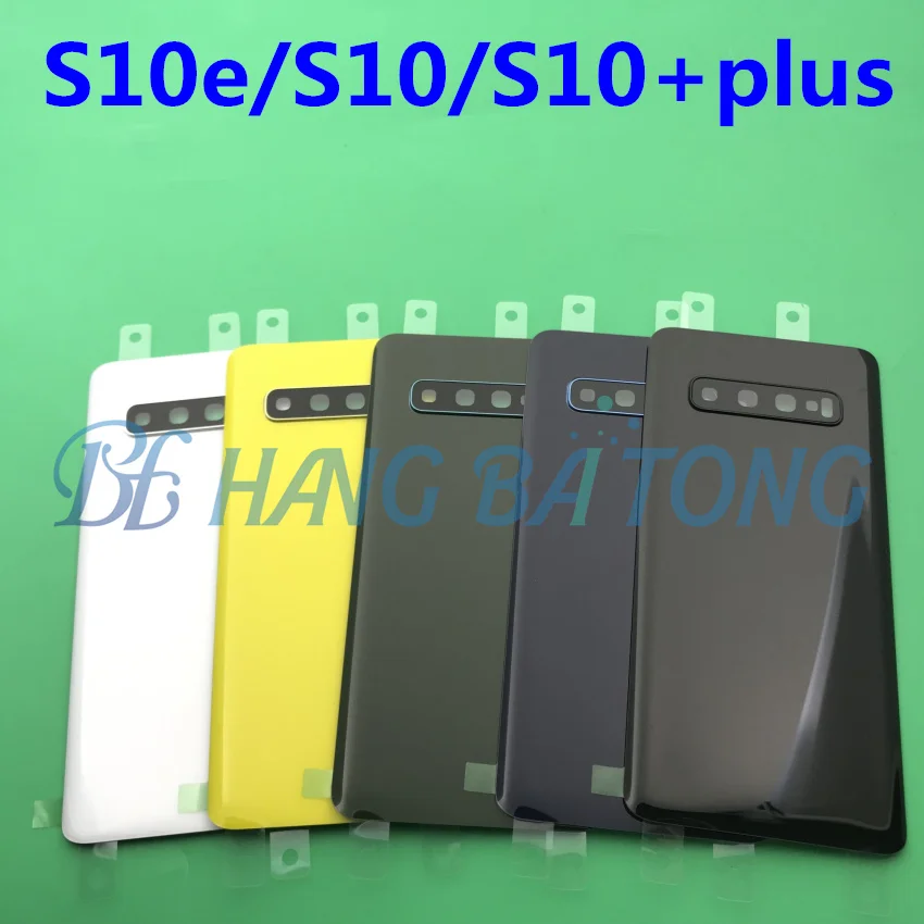 

Replacement Original Rear Panel Battery Glass Back Door Cover For Samsung Galaxy S10e S10 S10+plus ear Camera Glass Lens Frame