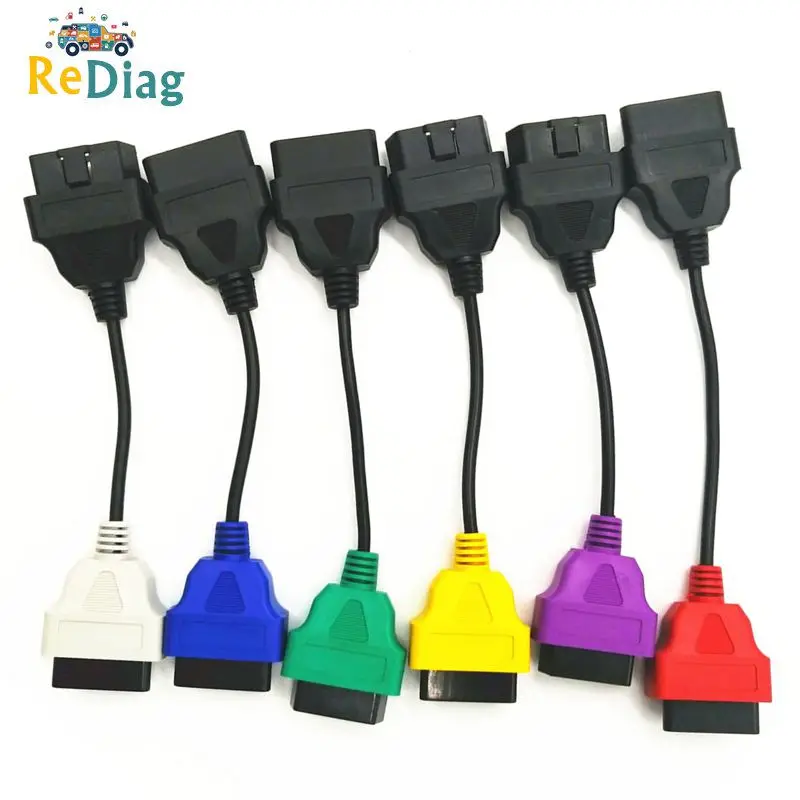 

For Fiat ECU6 pcs Cables for FIAT ECU Scan & Multiecuscan Adaptor OBD2 Connector Diagnostic Adapter Cable