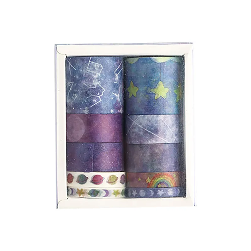 9 шт./компл. лента washi звездное небо изоляционная лента Kawaii washitape рождественские наклейки канцелярские Скрапбукинг Школьные Инструменты