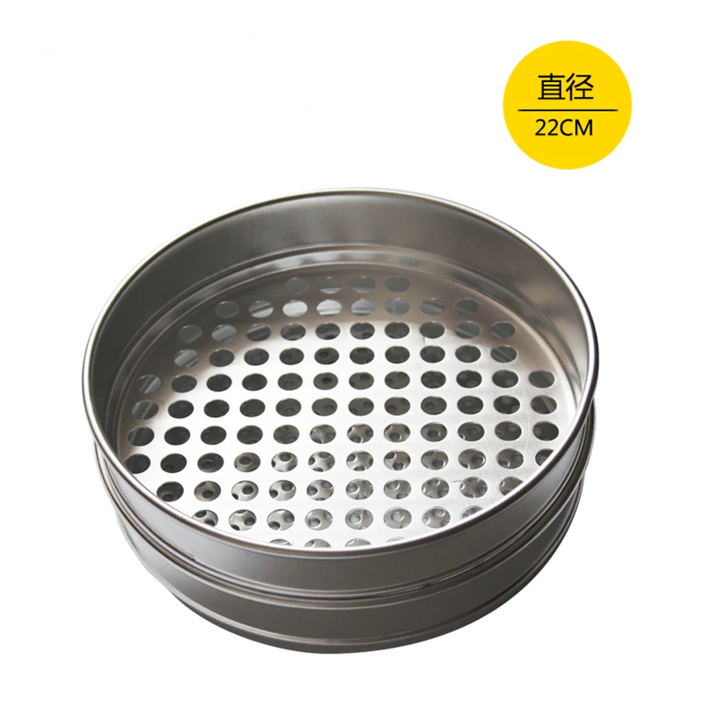 

1pc 220mm Diam 1-12mm Aperture Lab Standard Test Sieve for cereals Stainless Steel Round holes