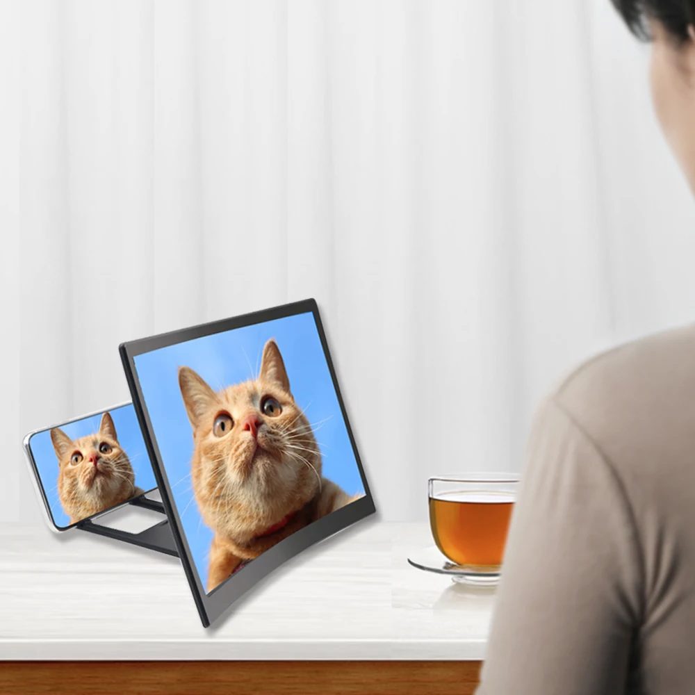 12 дюймов мобильный телефон фильм изогнутые 3D Экран увеличитель HD Мобильный видео