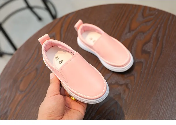 Spring New Children's Peas Shoes Children's Boys and Girls Leather Shoes Lazy Single Shoes