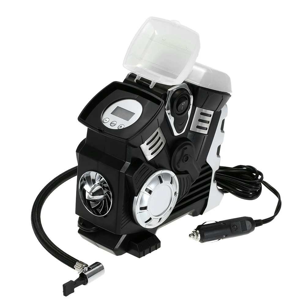 Портативный насос для шин с светодиодный цифровым дисплеем до 150PSI для автомобиля велосипеда SUV лодки воздушный компрессор DC 12V