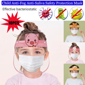 

10pcs Washable Reusable Mouth Cover Cartoon Bunny Face Mask kids Masks Dust Proof Flu Safety Protection for children in School