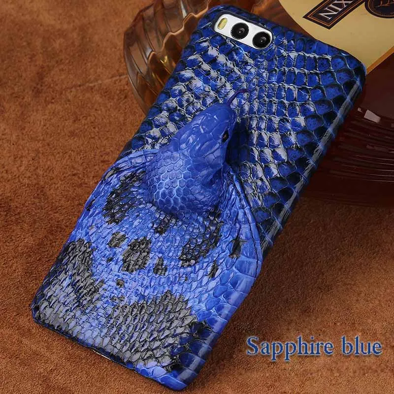 Blue Роскошный чехол для телефона для Xiaomi mi 8 9se 9T A1 A2 A3 Lite Max 2 mi x 2s 3 Poco F1 чехол со змеиным рисунком для Red mi Note 4 4X5 6a 7a Pro - Color: Blue