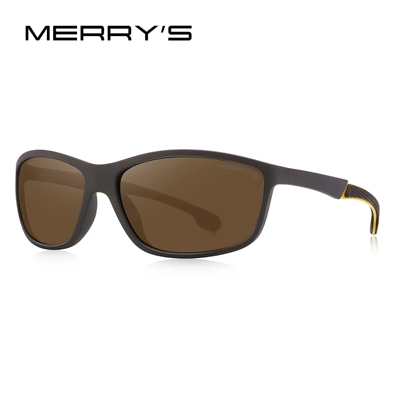 MERRYS дизайн квадратные поляризационные солнцезащитные очки для Для мужчин TR90 рамка очки, подходят для вождения, солнцезащитные очки для вождения, рыбной ловли, UV400 S3113 - Цвет линз: C04 Gray
