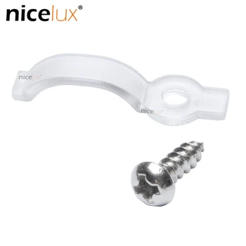 

100pcs LED Strip Silicon Clip for Fixing 8mm 10mm Waterproof IP65 3528 3014 5050 RGB LED Tape Light Bracket Clamp with Screws