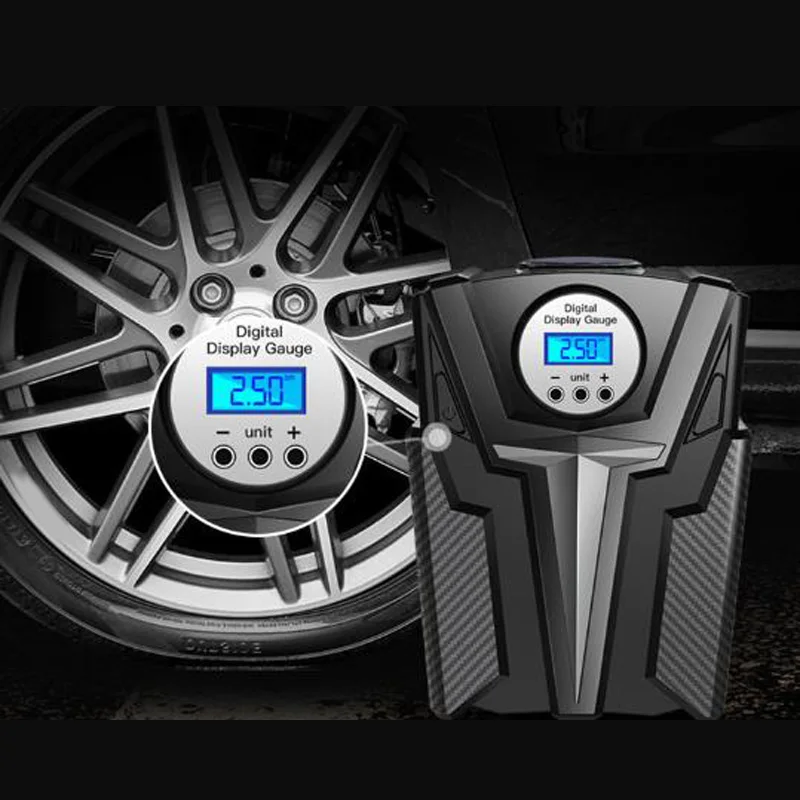 Воздушный компрессор насос шин светодиодный светильник Цифровой Мотоцикл 150 Psi 12