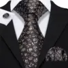 Floral Ties For Men Shirts Green Silk Men's Tie Handkerchief Cufflinks Set 15 Colors Neck Tie  Barry.Wang Fashion Design S-5230 ► Photo 3/6