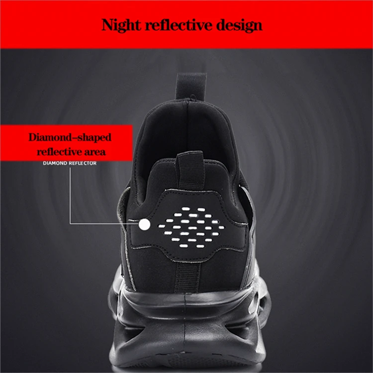 Work shoes Waterproof Platform Safety Shoes Anti-smash Anti-stab Breathable Comfortable Wear-resistant Casual Sports Safety Shoe