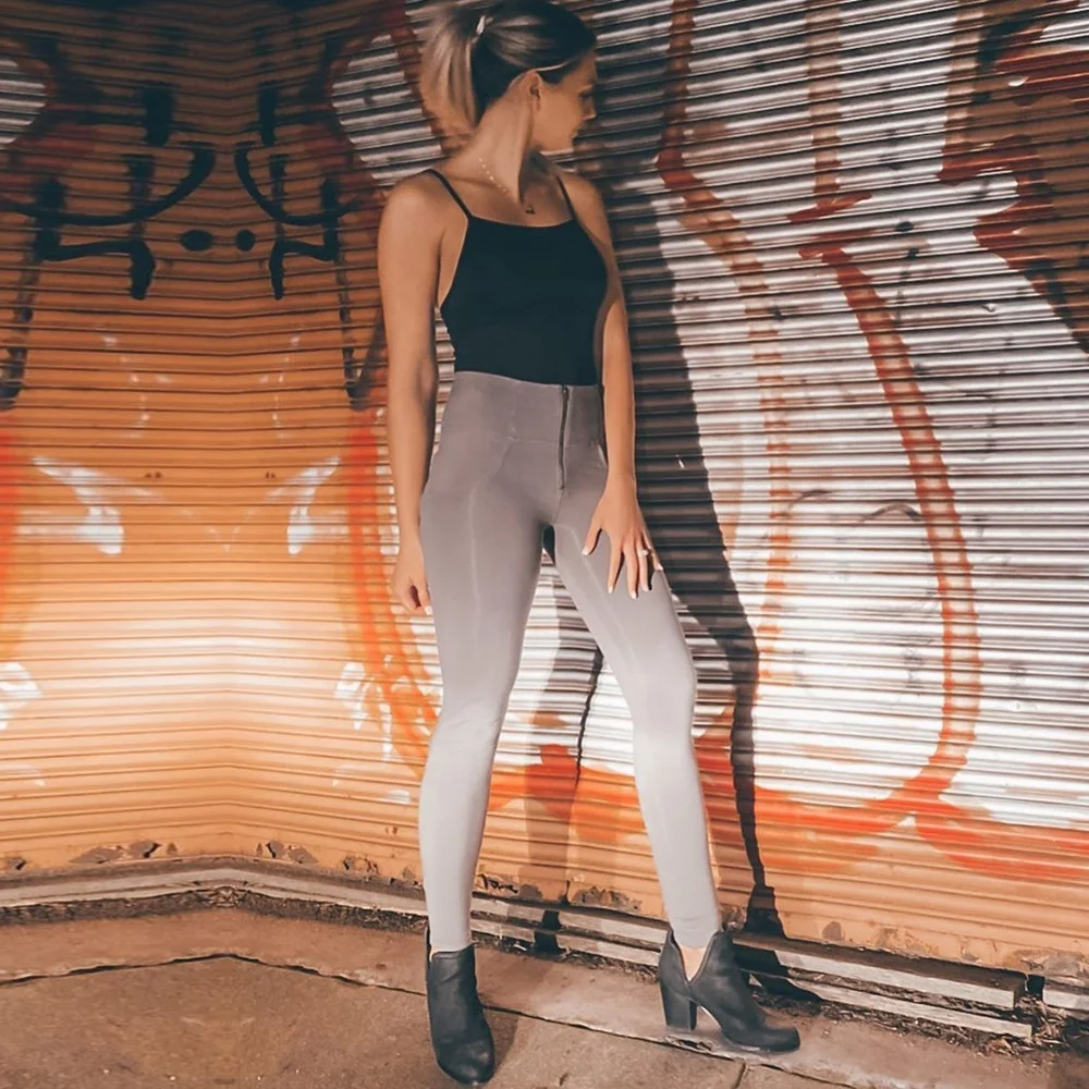 Melody Leggings Per Le Donne A Vita Alta Palestra Leggings Per Le Ragazze Grigio Scuro Leggings Fitness Calzamaglie Impilati Leggings Push Up Pantalon
