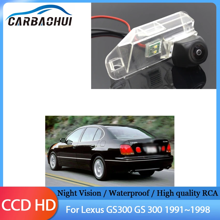 

HD Car Waterproof Night Vision High quality RCA reverse Rear View Reversing Backup Camera For Lexus GS300 GS 300 1991~1998