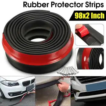 

2.5M Car Front Bumper Protector Rubber Car Protector Front Bumper Guards Lip Mouldings Splitter Chin Body Car Bumper Accessorie