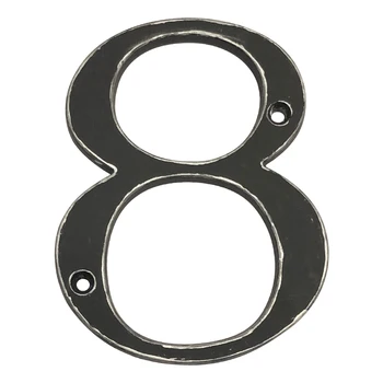

House Number 101mm Black brushed silver edge Door Sign numer Outdoor Address Mailbox Numbers Modern home Apartment Signs#0-9