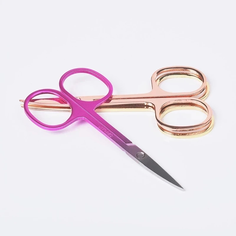 1pc Stainless Steel Scissors Makeup Tools Eyebrow Nose Hair Scissors Cutter Manicure Facial Trimming Tweezers Nail Beauty Tool 3