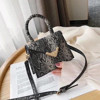 

Women's Single Shoulder Crossbody Bag All-match 2020 Personality Snake Portable Bag Female Vintage Handbag Package