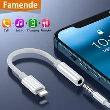 Headphone Adapter Jack For Iphone Adapter For Lightning To 3 5 mm Jack Headphone Splitter 7 8 11 12 Charger Audio Aux Adaptador