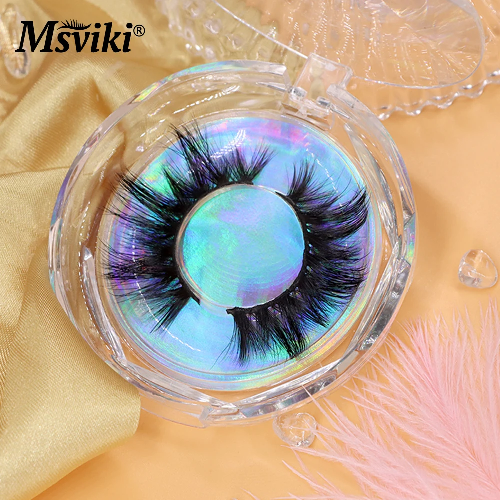 Msviki 3D Mink Lashes Bulk Wholesale 5D 25 mm Makeup Beauty Dramatic Thick Eyelashes Extension Natural Fake | Красота и здоровье