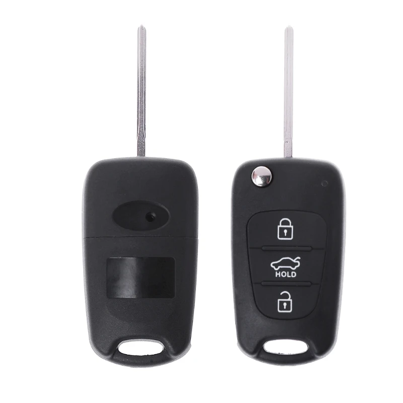 

Hot New 1 Pc 3 Button Flip Remote Auto Car Key Fob Case Shell for KIA Rondo Sportage Soul Rio High Quality
