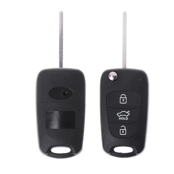 

Hot New 1 Pc 3 Button Flip Remote Auto Car Key Fob Case Shell for KIA Rondo Sportage Soul Rio High Quality