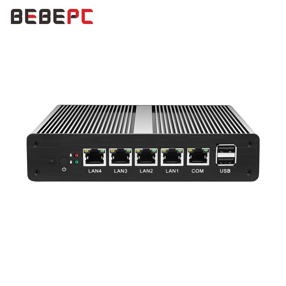 BEEBPC безвентиляторный мини ПК Intel Celeron J1900 Четырехъядерный 4 LAN pfsense Ubuntu