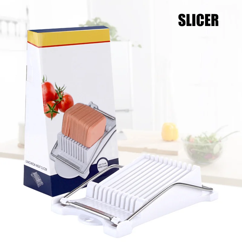 

Bread Sausage Slicer Stainless Steel 10 Wires Slice Meat Fruit Soft Cheeses Kitchen Cooking Tools BB55