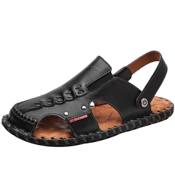 

Summer Outdoor Soft Bottom Men Beach Sandals Handmade Men's Sandals Classic Mens Sandals Summer Fashion Mens Gladiator Sandals *