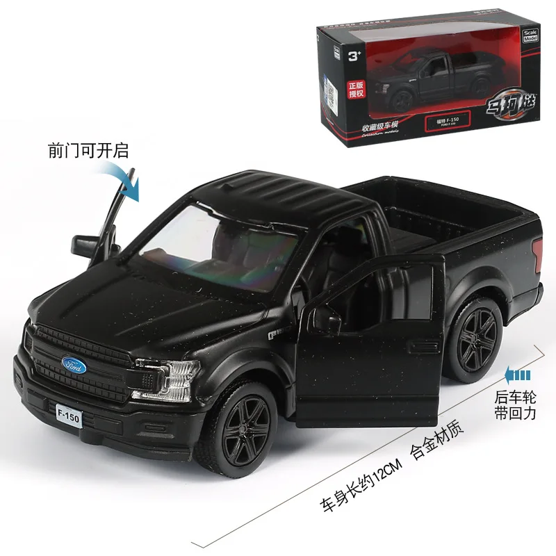 

Children's toys die-cast metal Collectible 1:36 Vehicles Ford F-150 raptor pickup truck Black in box 5"