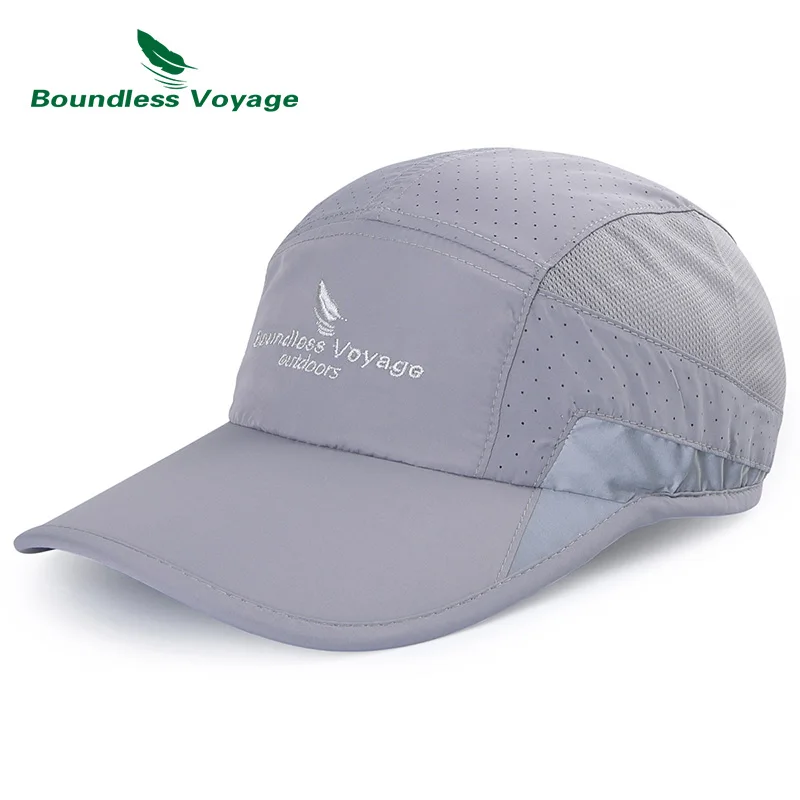 Gray Boundless Voyage мужская летняя шапка для спортивных занятий на свежем воздухе бейсбольная кепка для бега быстросохнущая легкая защита от ультрафиолета - Цвет: Gray